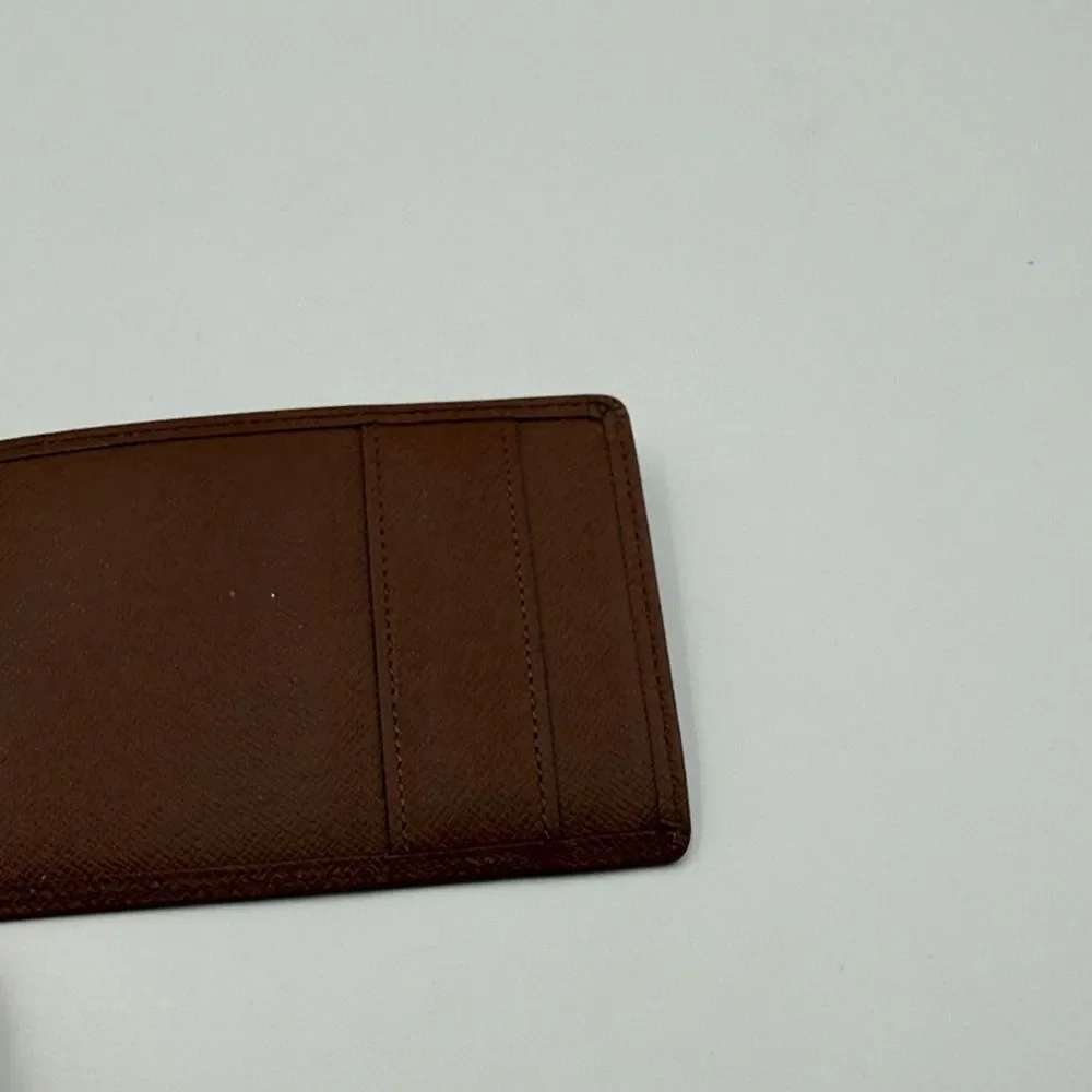 Louis Vuitton Brown Leather Bifold Card Holder – Made in France